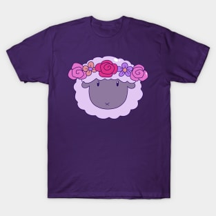 Flower Crown Sheep Face T-Shirt